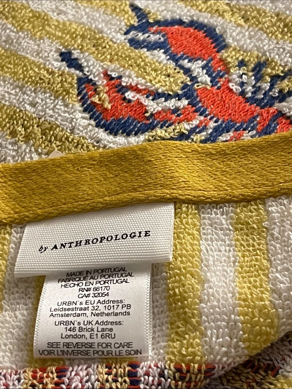 Lobster Icon Stripe Cotton Towel Collection from Anthropologie